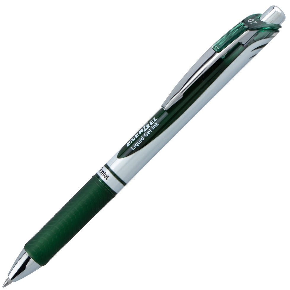 EnerGel RTX Retractable Liquid Gel Pen, (0.7mm) Medium line, Forest Green Ink - The Merri Artist - merriartist.com