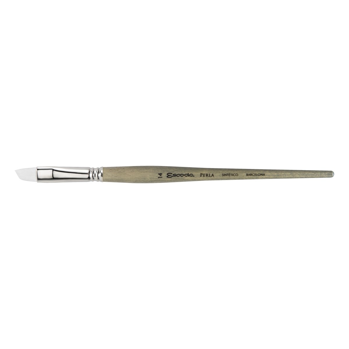 Escoda Perla Toray White Synthetic - Angle 14 - The Merri Artist - merriartist.com