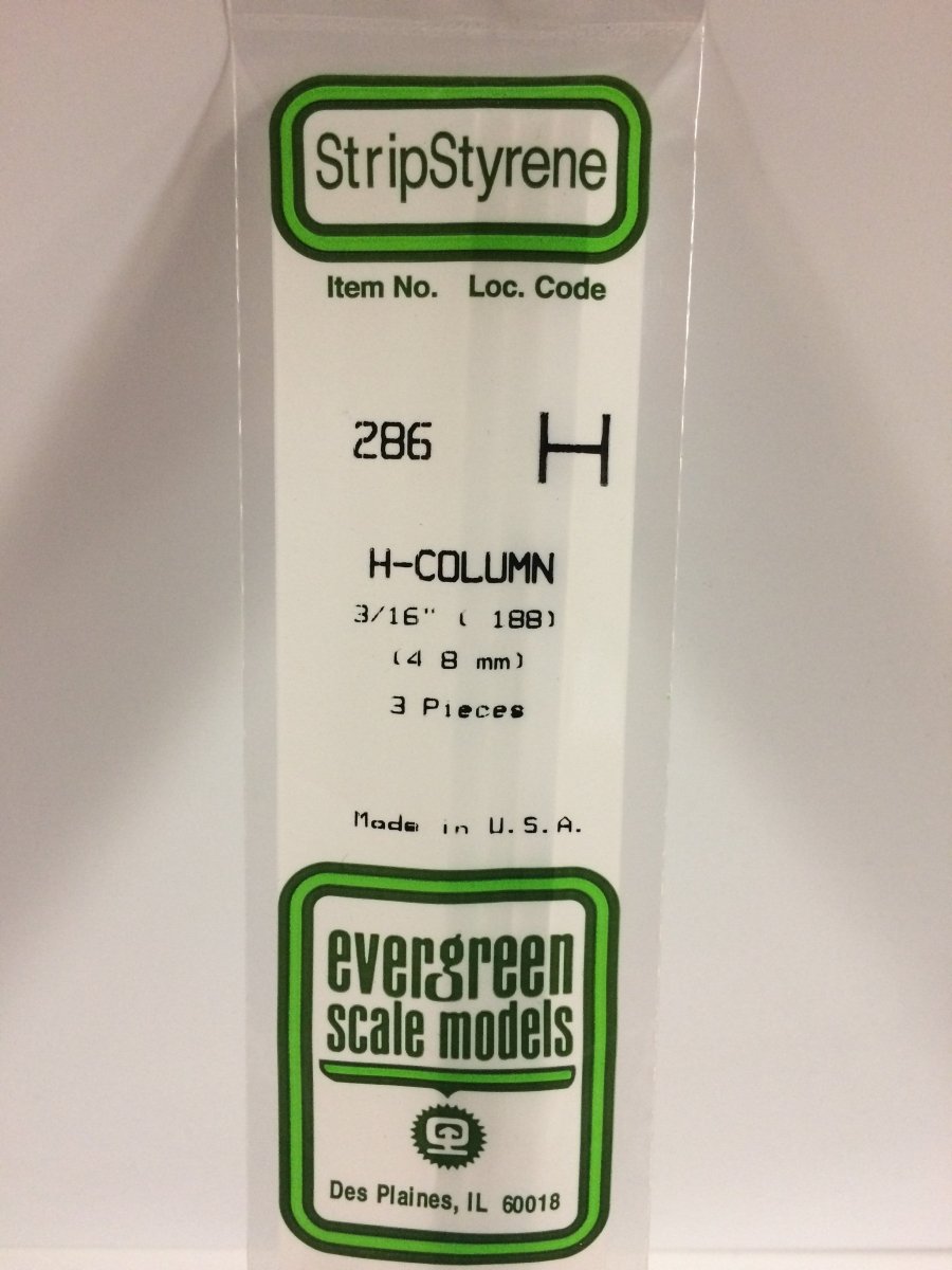Evergreen Scale Models 286 - .188" (4.8 mm) X 14" H - Column (3) - The Merri Artist - merriartist.com