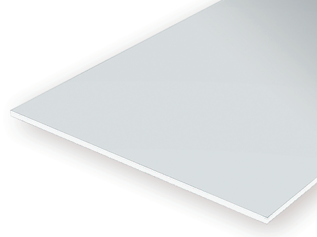 Evergreen Scale Models 9060 - .060" (1.5mm) plain opaque white polystyrene 6" X 12" sheet (1) - The Merri Artist - merriartist.com