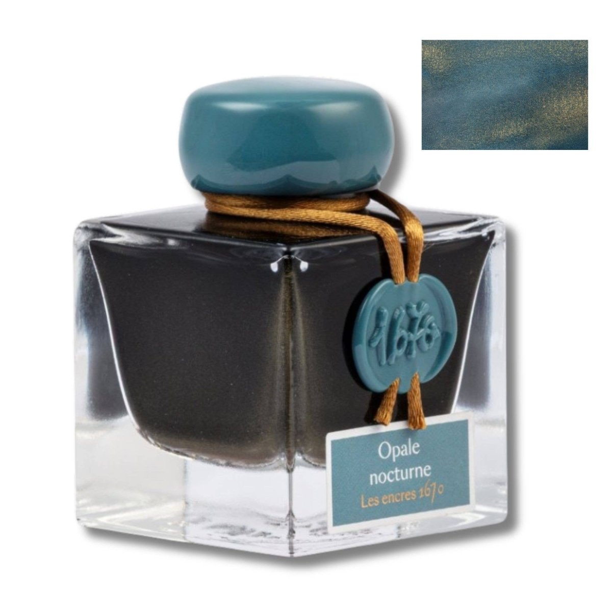 Exaclair - Herbin 1670 Anniversary Inks With Gold Shimmer - Opale Nocturne - The Merri Artist - merriartist.com