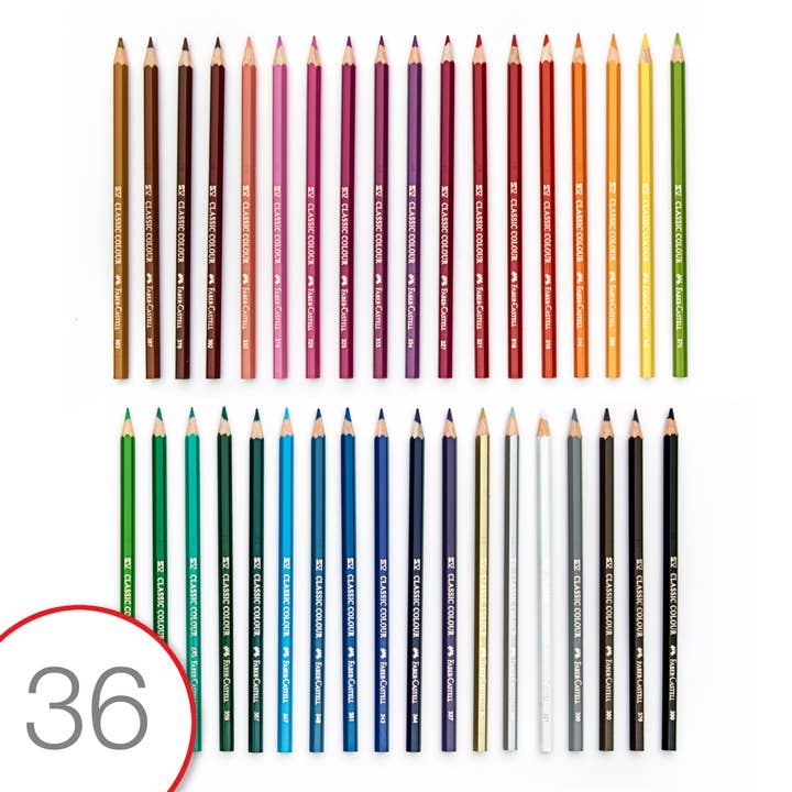 Faber - Castell Classic Color Pencil Gift Set of 36 - The Merri Artist - merriartist.com