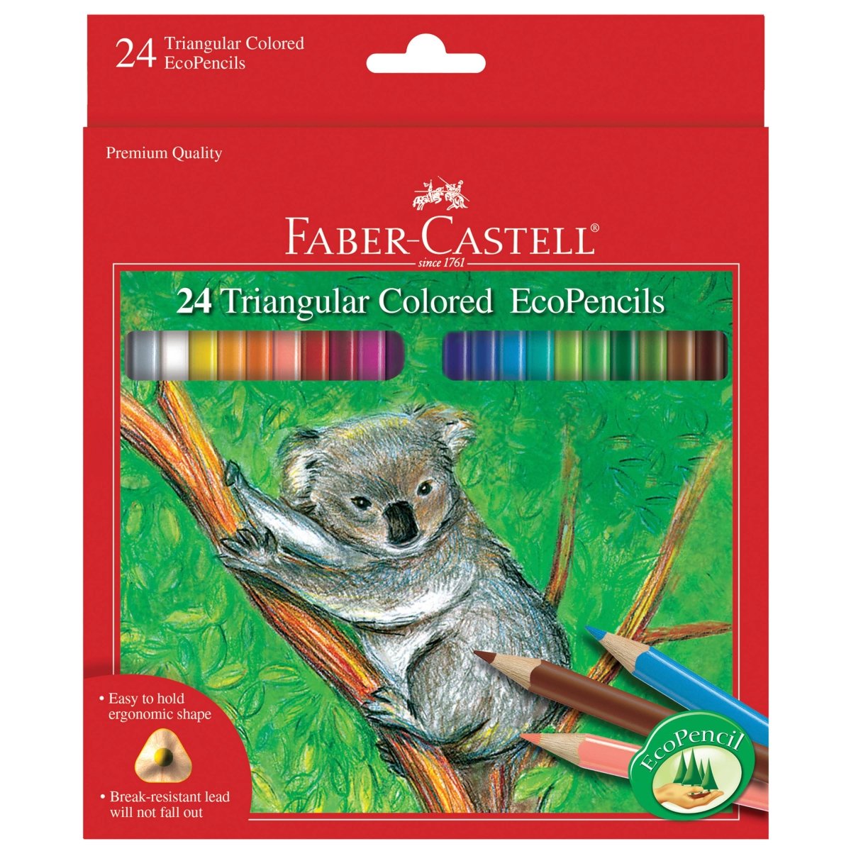 Faber - Castell / Creativity for Kids - 24 Triangular Colored Pencils EcoPencils - The Merri Artist - merriartist.com