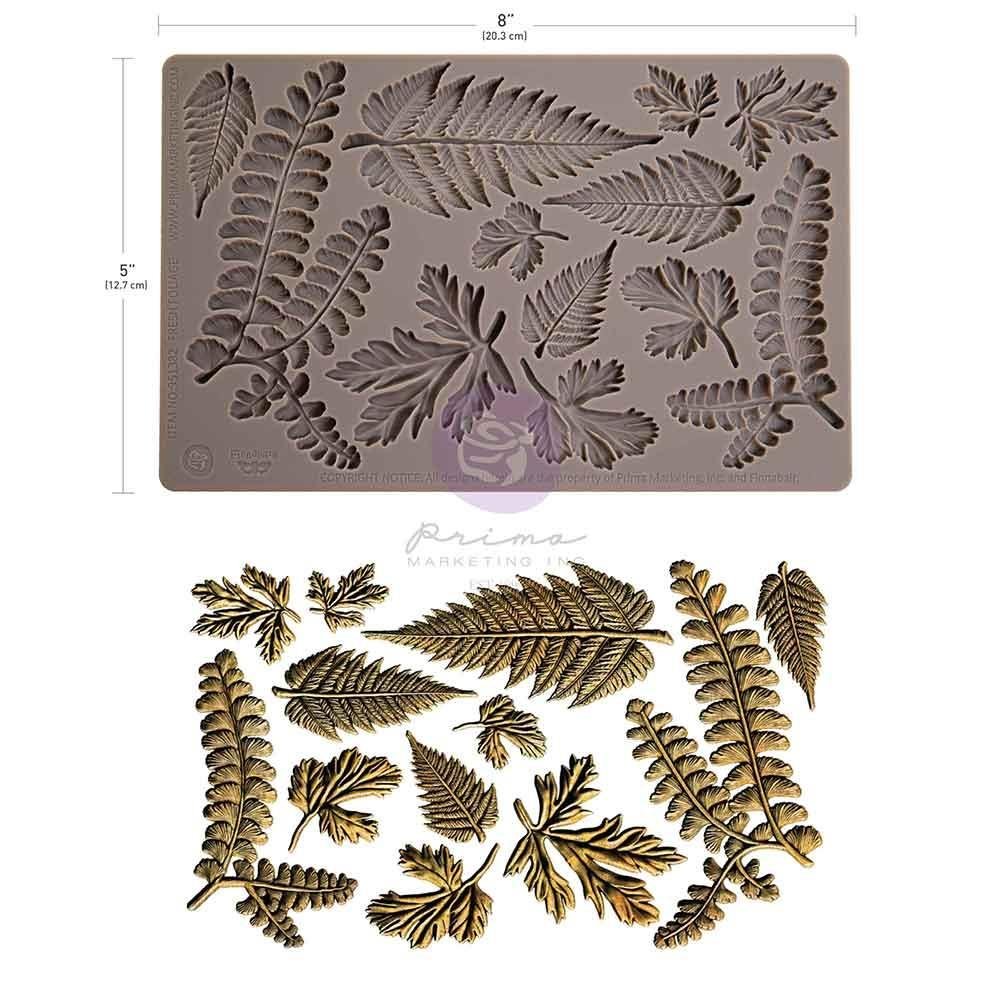 Finnabair Decor Silicone Molds 5"x8"x8mm - Fresh Foliage - The Merri Artist - merriartist.com