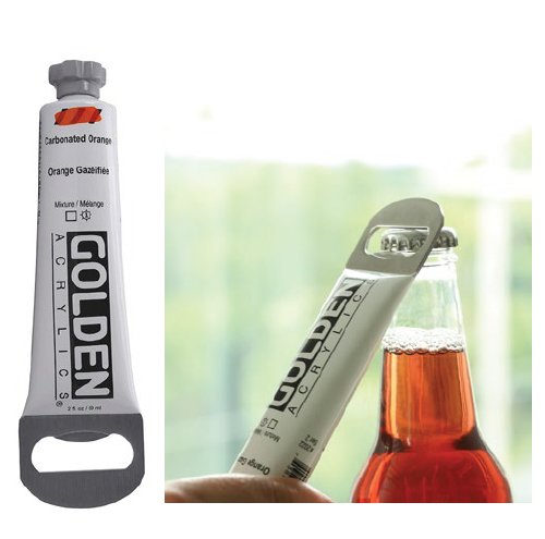 FREE with your $75 Golden Acrylic Purchase! GAC Paint Tube Bottle Opener - The Merri Artist - merriartist.com