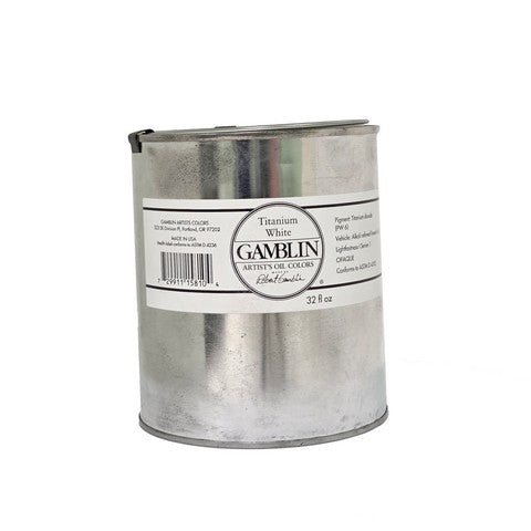 Gamblin Artist's Oil Colors Titanium White 32 oz. (quart) - The Merri Artist - merriartist.com
