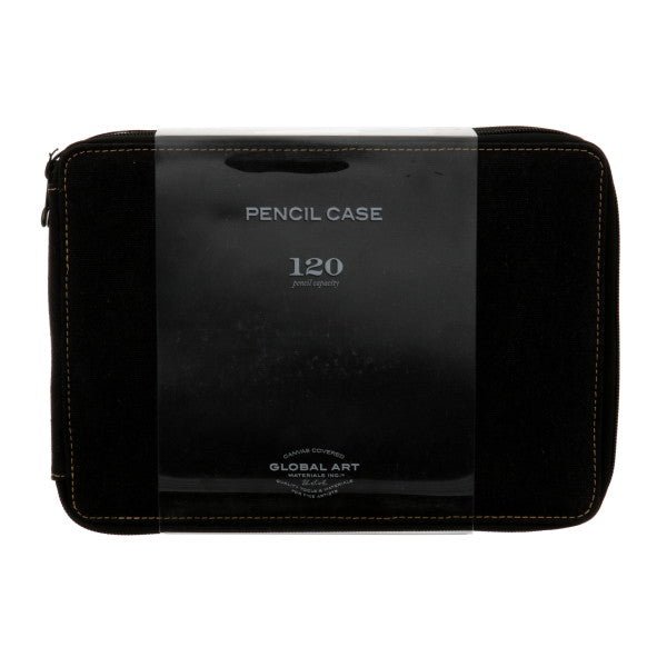Global Art Canvas Pencil Case 120 Capacity - Black - The Merri Artist - merriartist.com