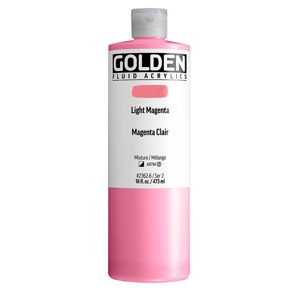 Golden Fluid Acrylic Light Magenta 16 fl. oz. / 473 ml - The Merri Artist - merriartist.com