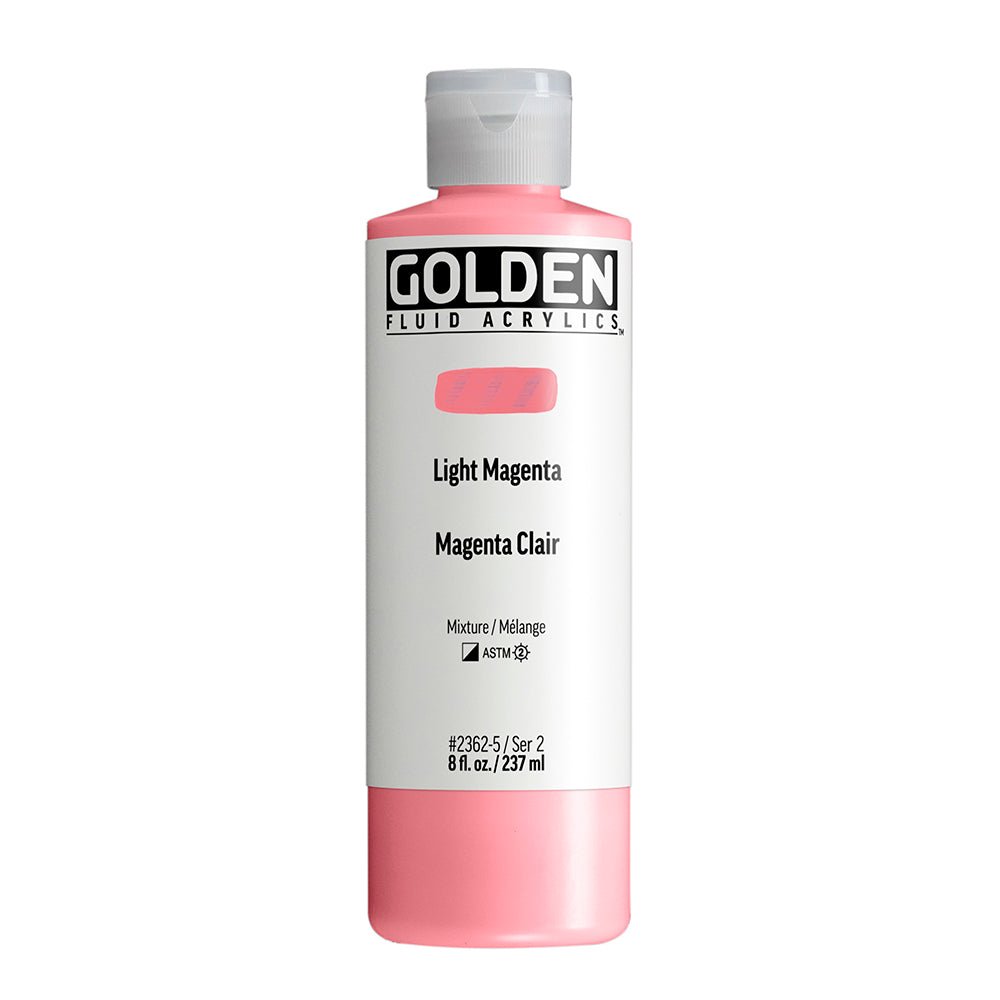 Golden Fluid Acrylic Light Magenta 8 fl. oz. / 237 ml - The Merri Artist - merriartist.com