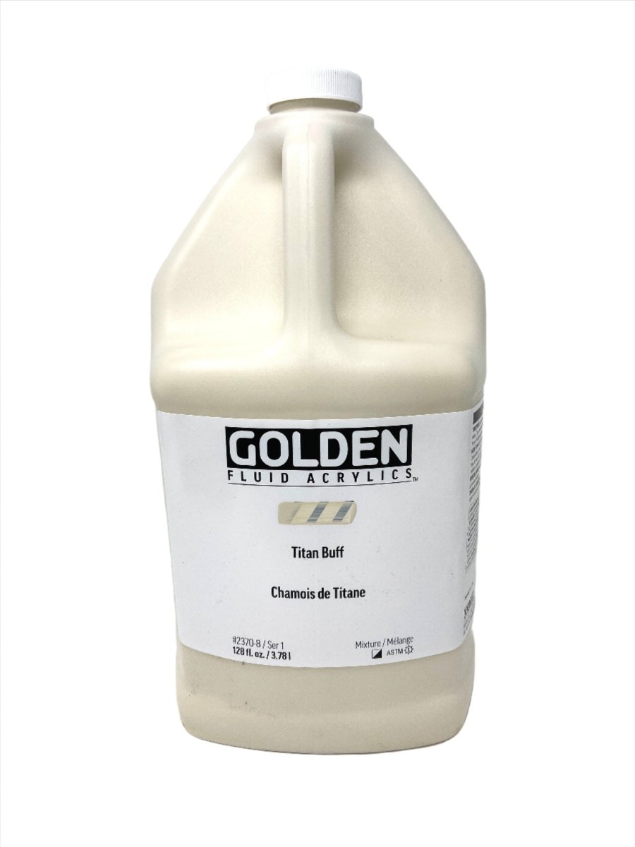 Golden Fluid Acrylic Titan Buff 128 fl. oz. - 1 gallon jug - The Merri Artist - merriartist.com