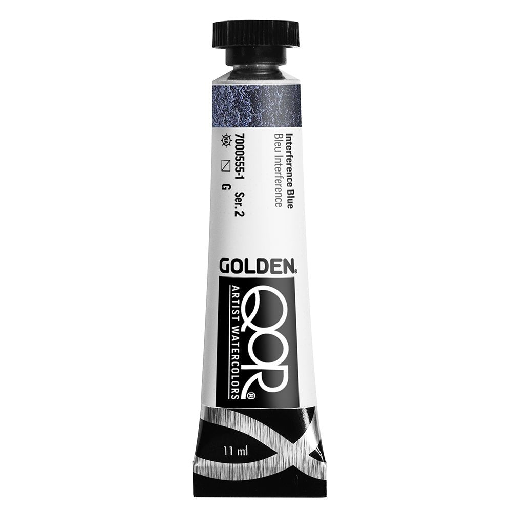 Golden QoR Watercolor 11 ml - Interference Blue - The Merri Artist - merriartist.com