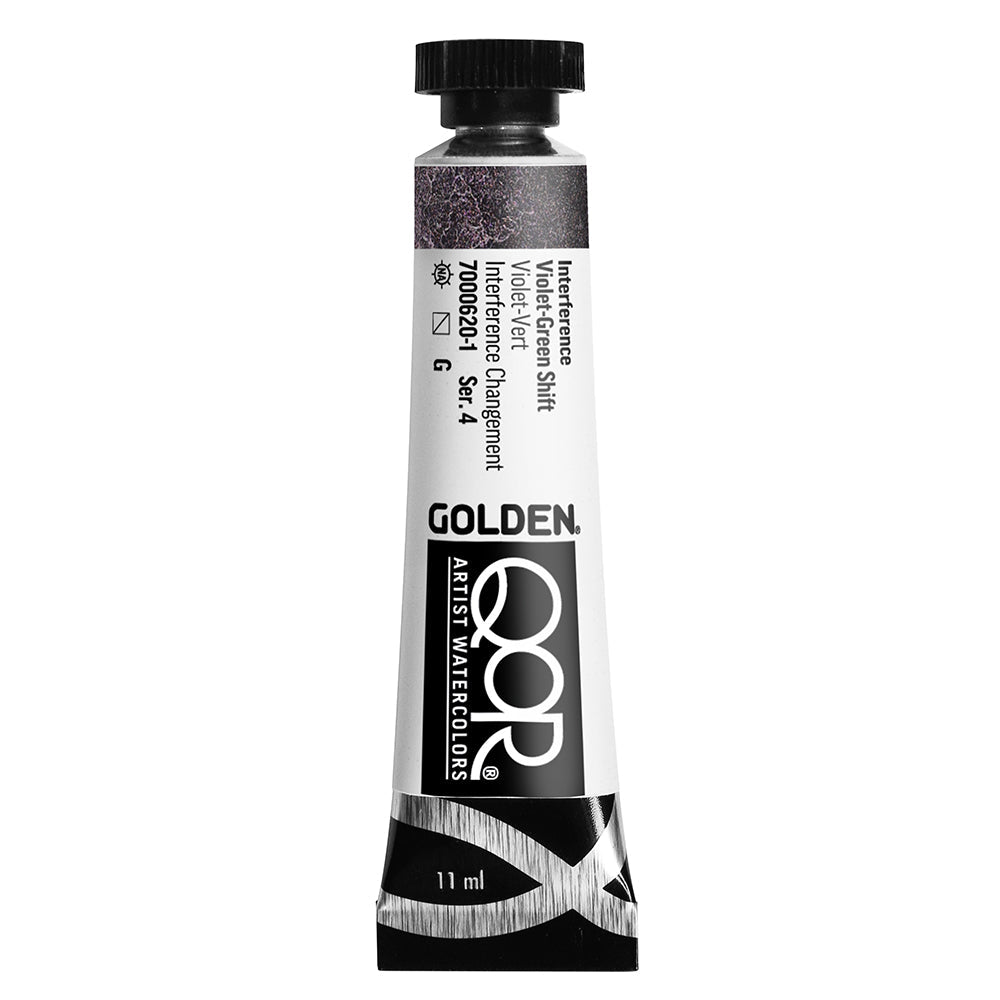 Golden QoR Watercolor 11 ml - Interference Violet - Green Shift - The Merri Artist - merriartist.com