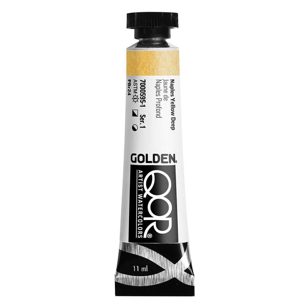 Golden QoR Watercolor 11 ml - Naples Yellow Deep - The Merri Artist - merriartist.com