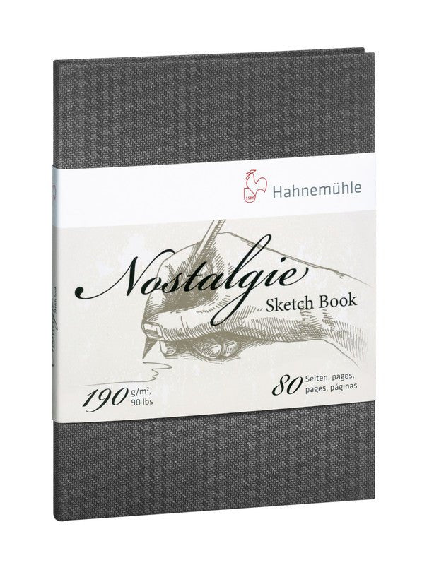 Hahnemuhle Nostalgie Sketchbook, 190gsm 40 sheets/80 pgs, 4.13 x 5.83in, Portrait - The Merri Artist - merriartist.com