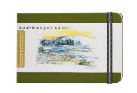Handbook Travelogue Series Artists Journal 3.5"X5.5" Landscape - Cadmium Green - The Merri Artist - merriartist.com