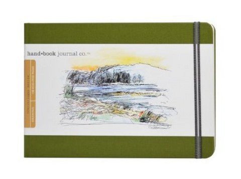 Handbook Travelogue Series Artists Journal 5.5"X 8.25" Landscape - Cadmium Green - The Merri Artist - merriartist.com