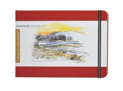 Handbook Travelogue Series Artists Journal 5.5"X 8.25" Landscape - Vermilion Red - The Merri Artist - merriartist.com
