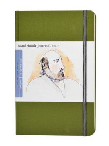 Handbook Travelogue Series Artists Journal 5.5"X8.25" Portrait - Cadmium Green - The Merri Artist - merriartist.com
