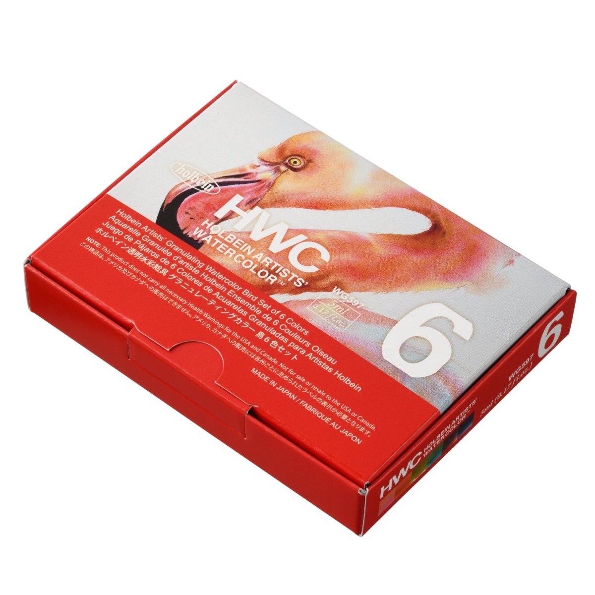 Holbein WC Granulating Bird Set of 6 tubes - 5 ml - The Merri Artist - merriartist.com