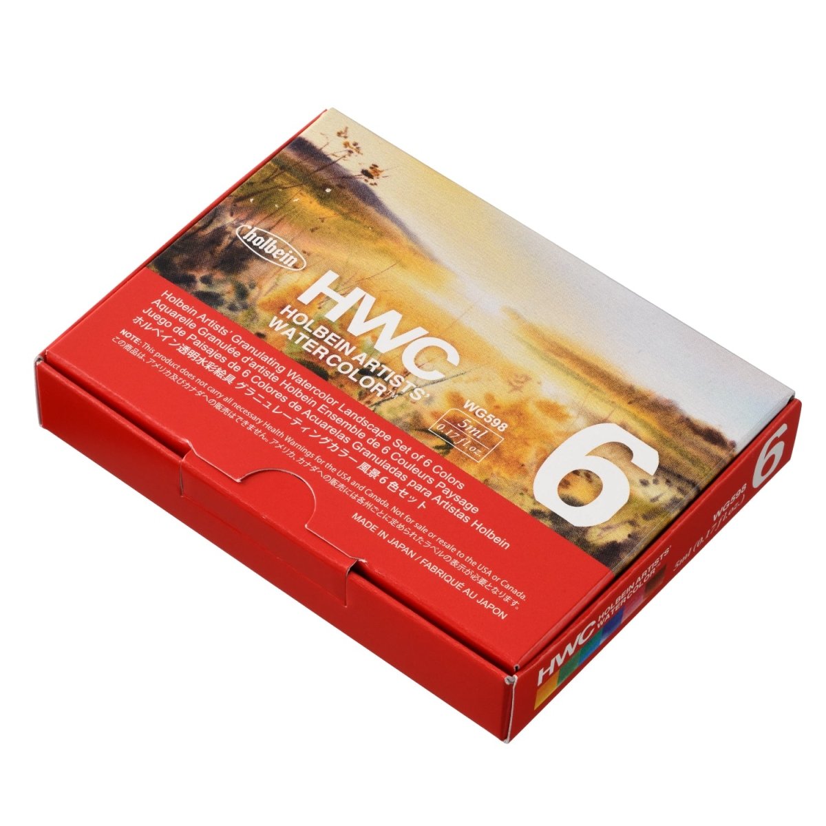 Holbein WC Granulating Landscape Set of 6 tubes - 5 ml - The Merri Artist - merriartist.com