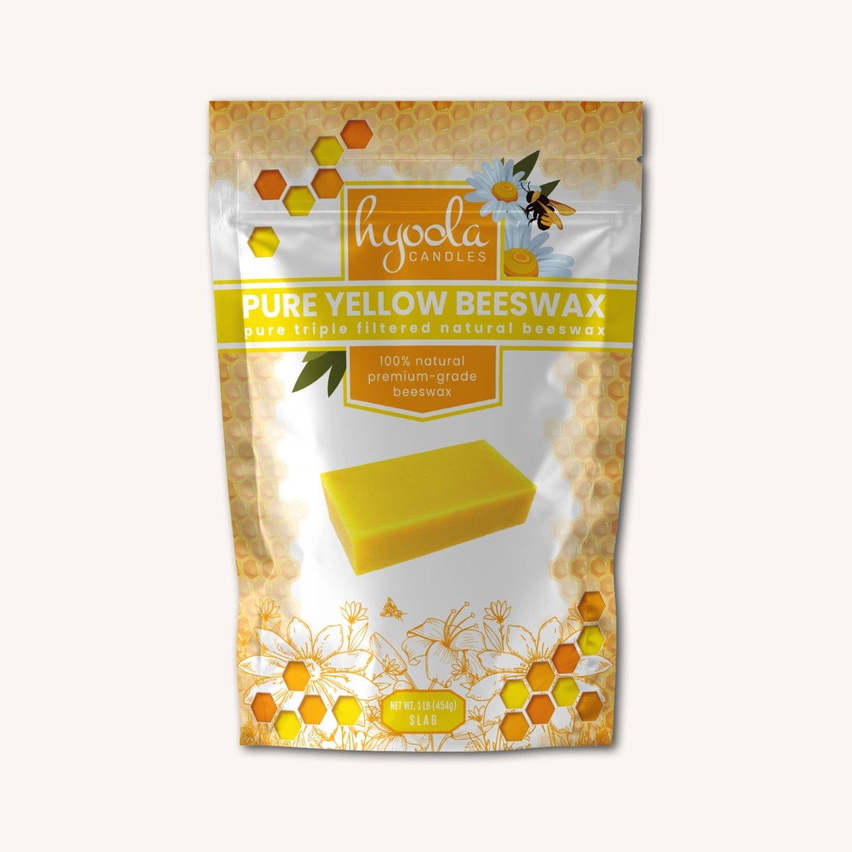 Hyoola Candles - Yellow Beeswax Block - 1 Pound - The Merri Artist - merriartist.com