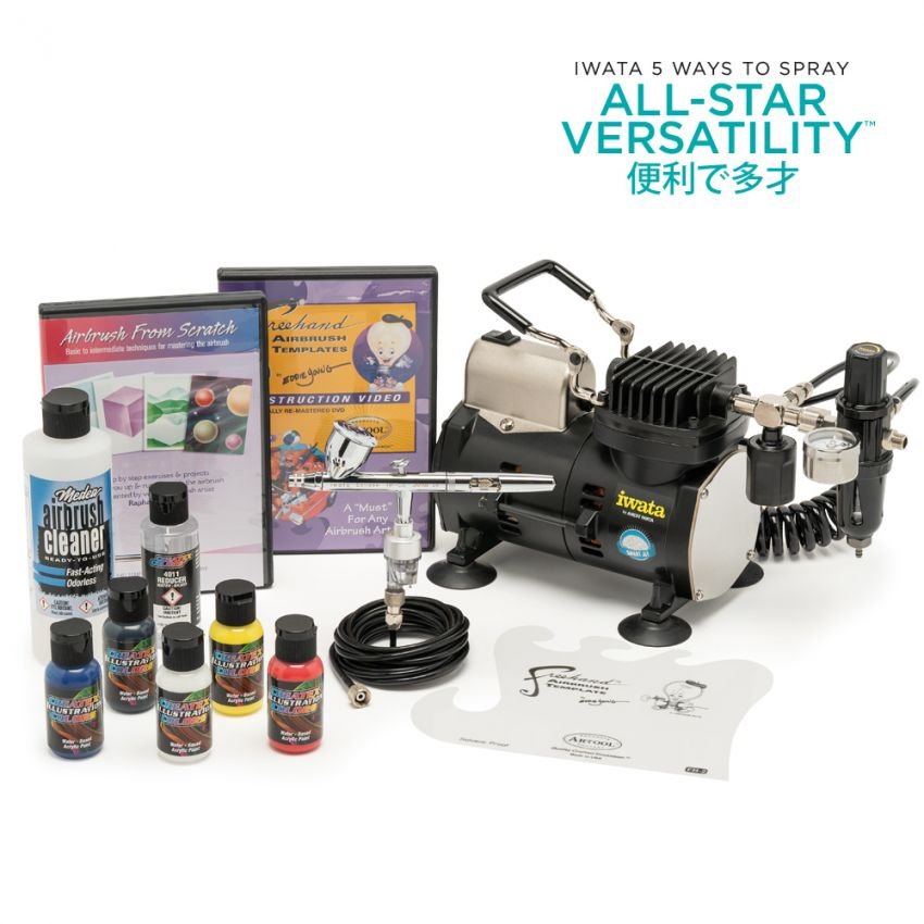 Iwata Airbrush Deluxe Intro Set - The Merri Artist - merriartist.com