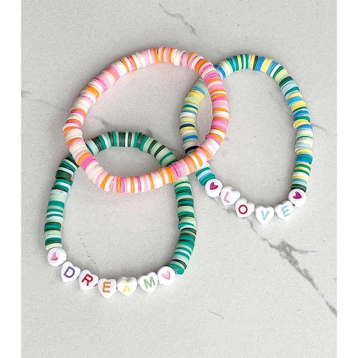 Jewelry Made By Me - Bold Brights Heishi Clay 3000 Bead Kit in 24 Compartment Box - The Merri Artist - merriartist.com