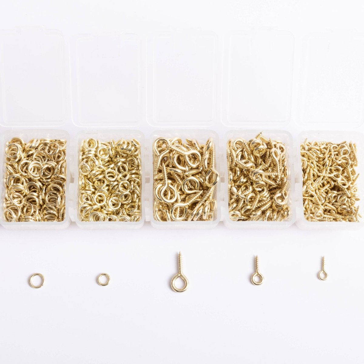 Jewelry Made by Me - Gold Essential Connections Kit, 1,215pcs - The Merri Artist - merriartist.com