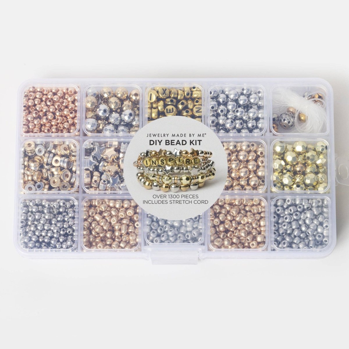 Jewelry Made by Me - Metallic Mix Gold Letters DIY Bead Box - The Merri Artist - merriartist.com