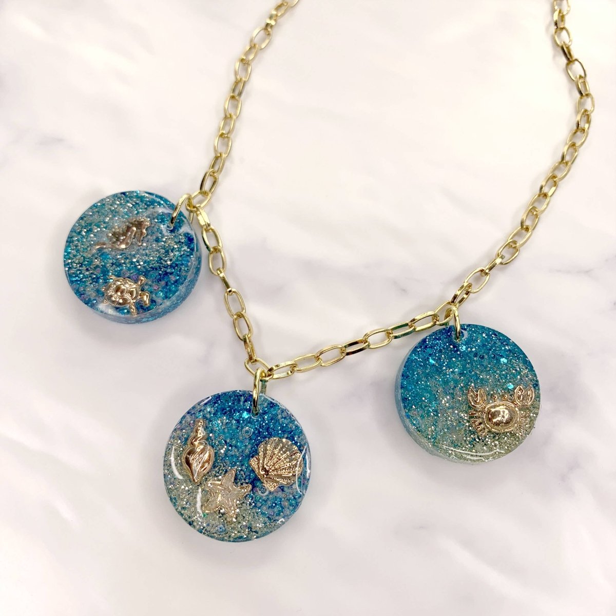 Jewelry Made by Me - Seaside Pendants UV Resin DIY Kit - The Merri Artist - merriartist.com