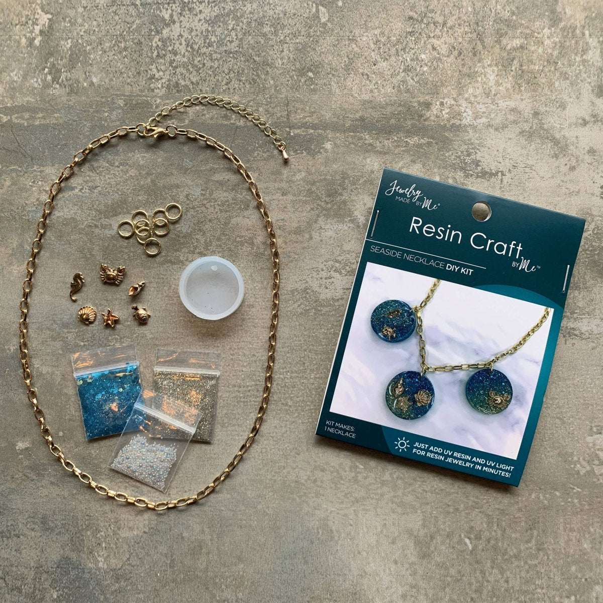 Jewelry Made by Me - Seaside Pendants UV Resin DIY Kit - The Merri Artist - merriartist.com