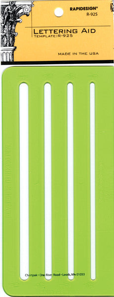 Lettering Aid Template