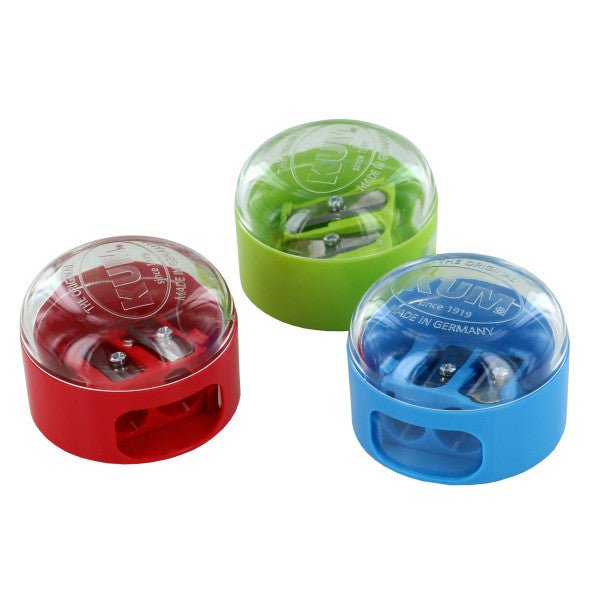 KUM Dome Double - Hole Pencil Sharpener (assorted colors) - The Merri Artist - merriartist.com