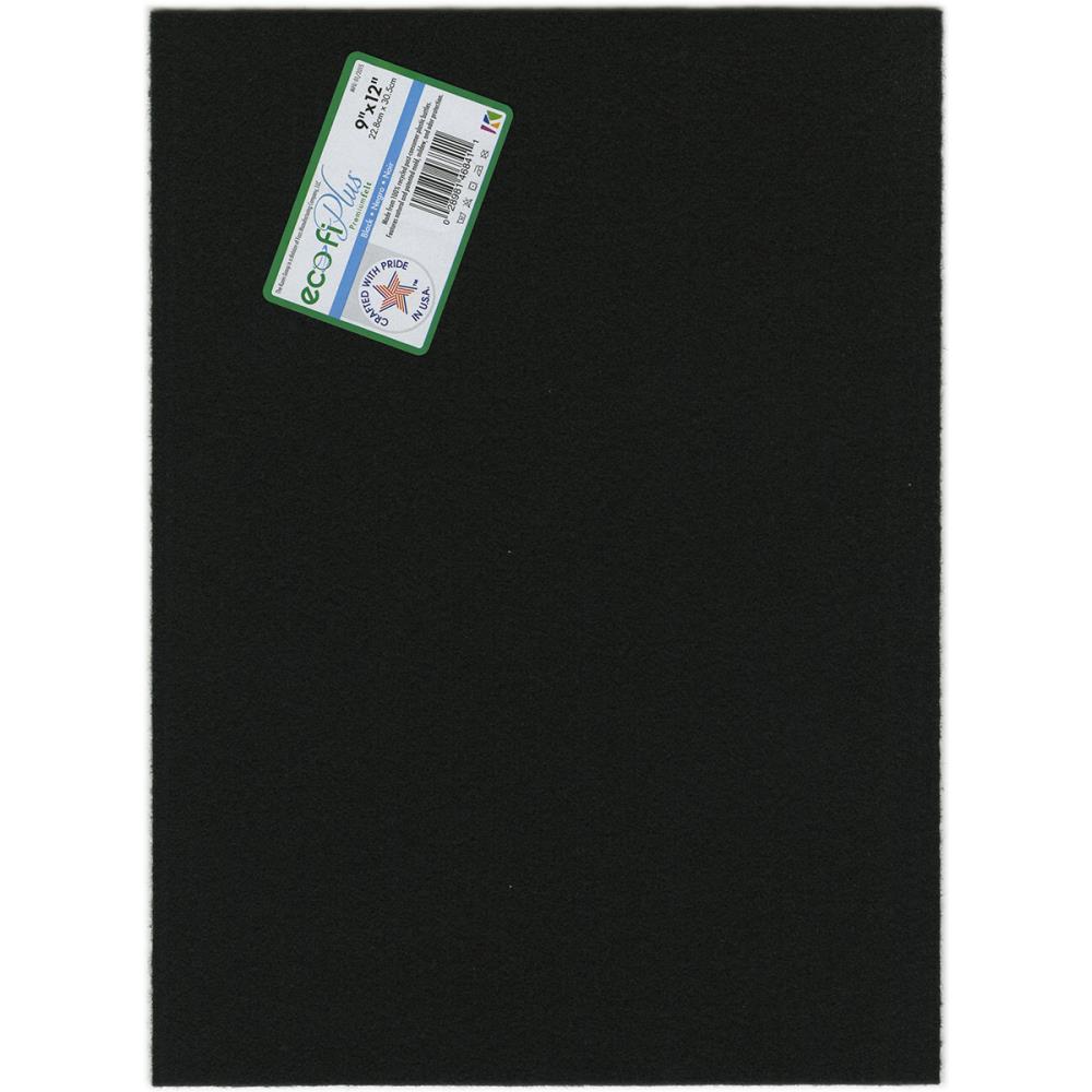 Kunin Eco - Fi Plus Premium Felt Sheet 9"X12" Black - The Merri Artist - merriartist.com