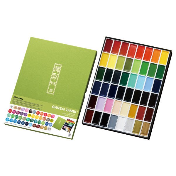 Kuretake Gansai Tambi Watercolor Set, 48 Color Set - The Merri Artist - merriartist.com