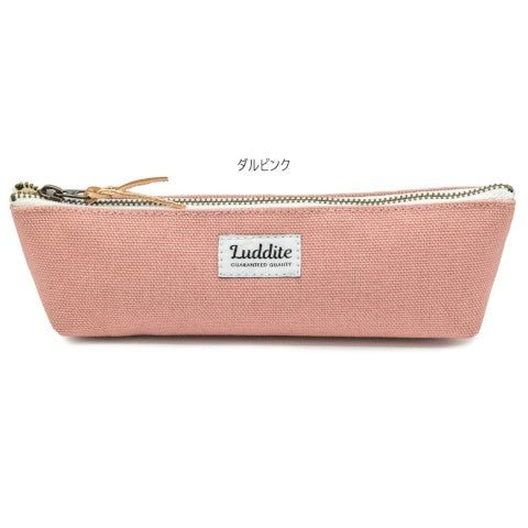 Luddite No. 8 Canvas Boat Pencil Case - Dull Pink - The Merri Artist - merriartist.com