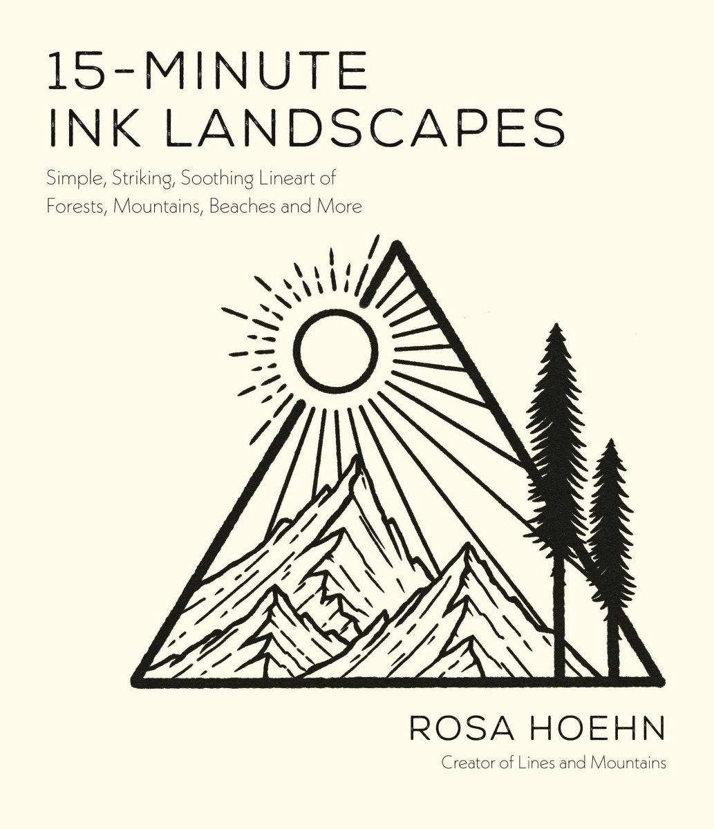 Macmillan Publishers - 15 - Minute Ink Landscapes: Forests, Mountains, Beaches - The Merri Artist - merriartist.com