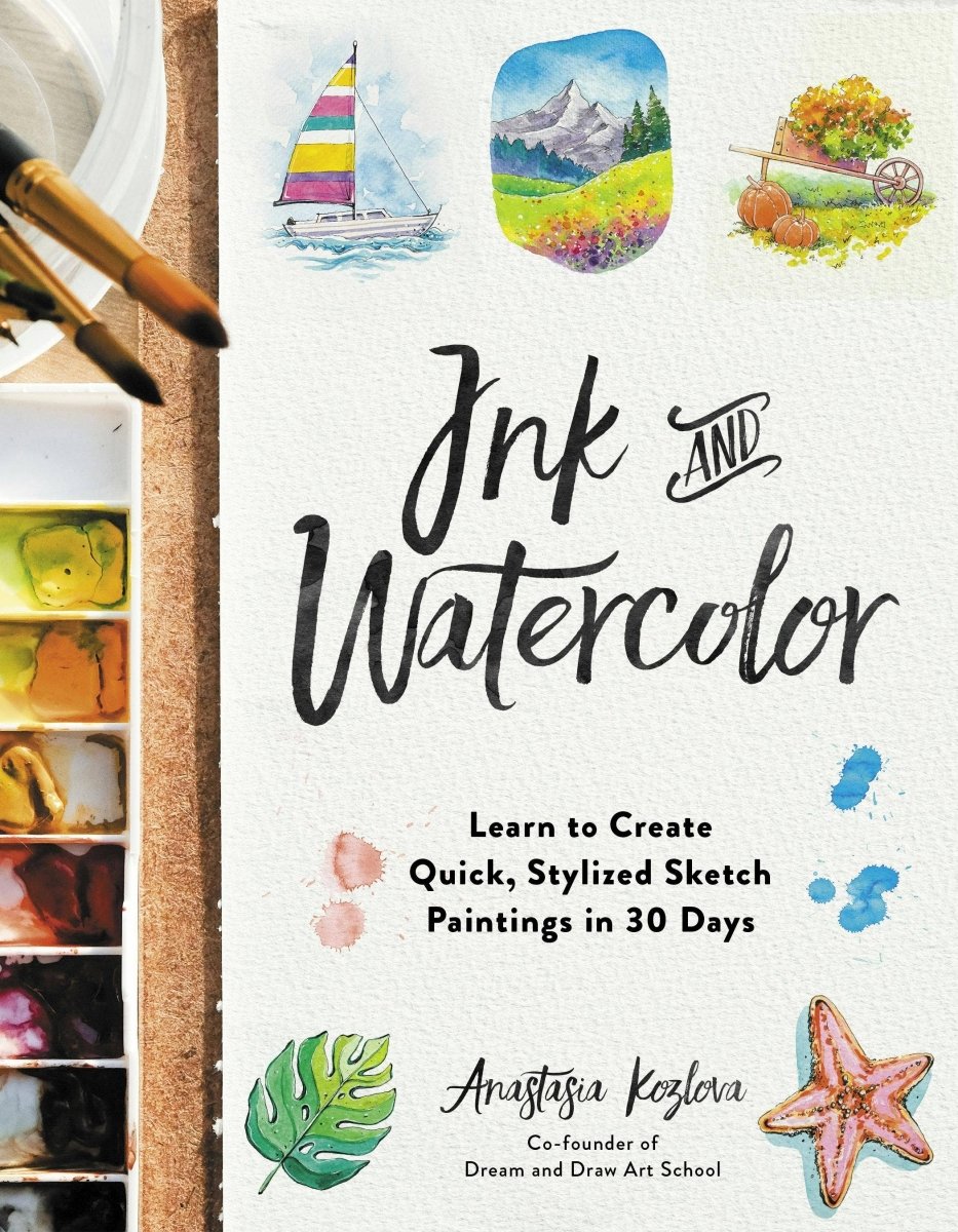 Macmillan Publishers - Ink And Watercolor: Stylized Sketch Paintings In 30 Days - The Merri Artist - merriartist.com