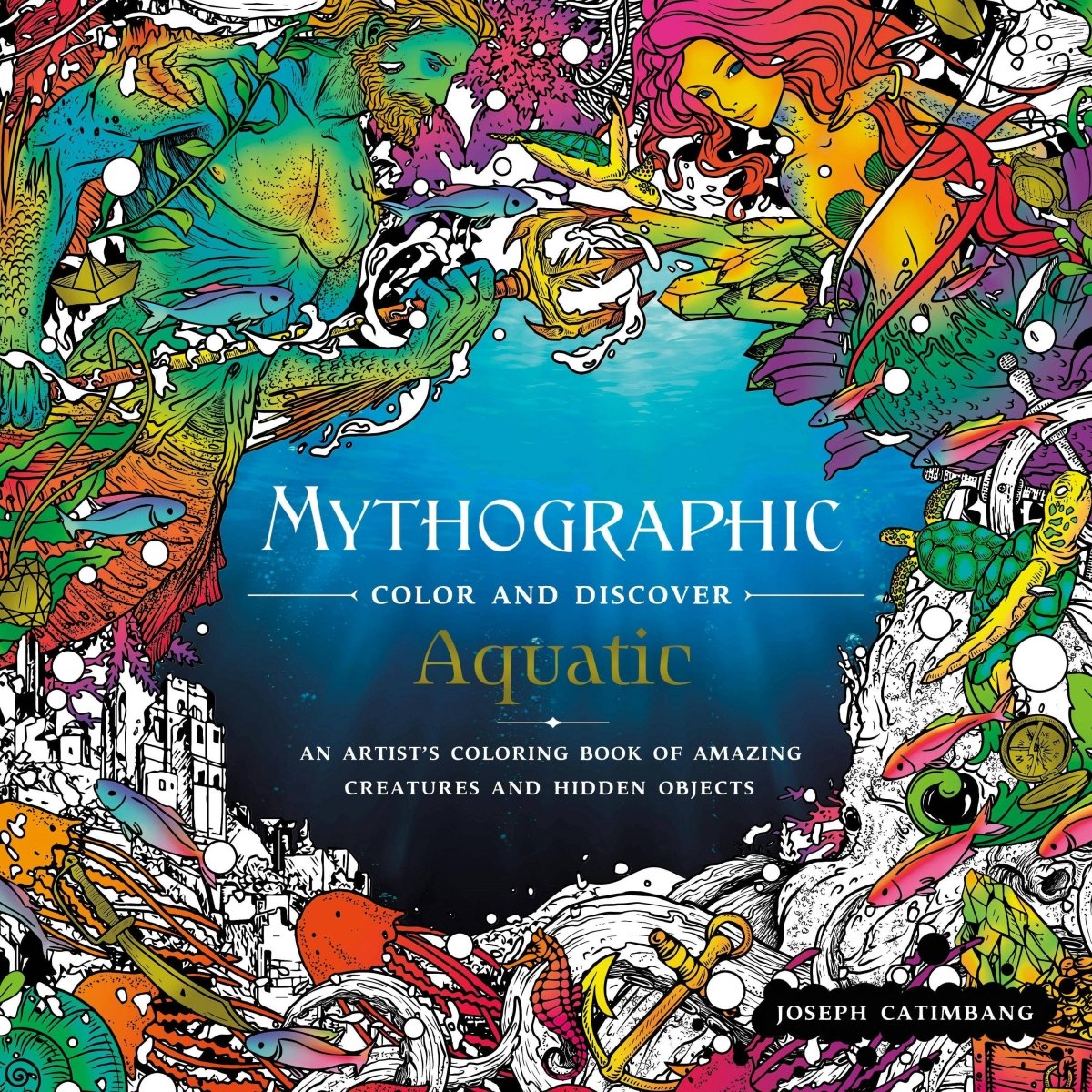 Macmillan Publishers - Mythographic Aquatic: Underwater Illusions Coloring Book - The Merri Artist - merriartist.com