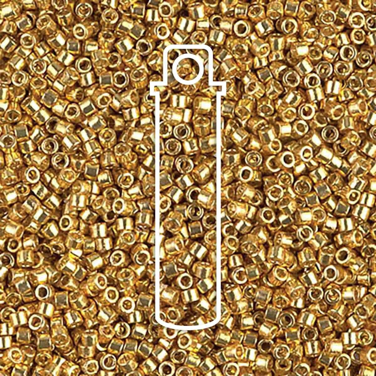 Miyuki Delica DB 11/0 (1.6mm) Seed Beads - Galvanized Gold - approx. 7.2 grams - The Merri Artist - merriartist.com