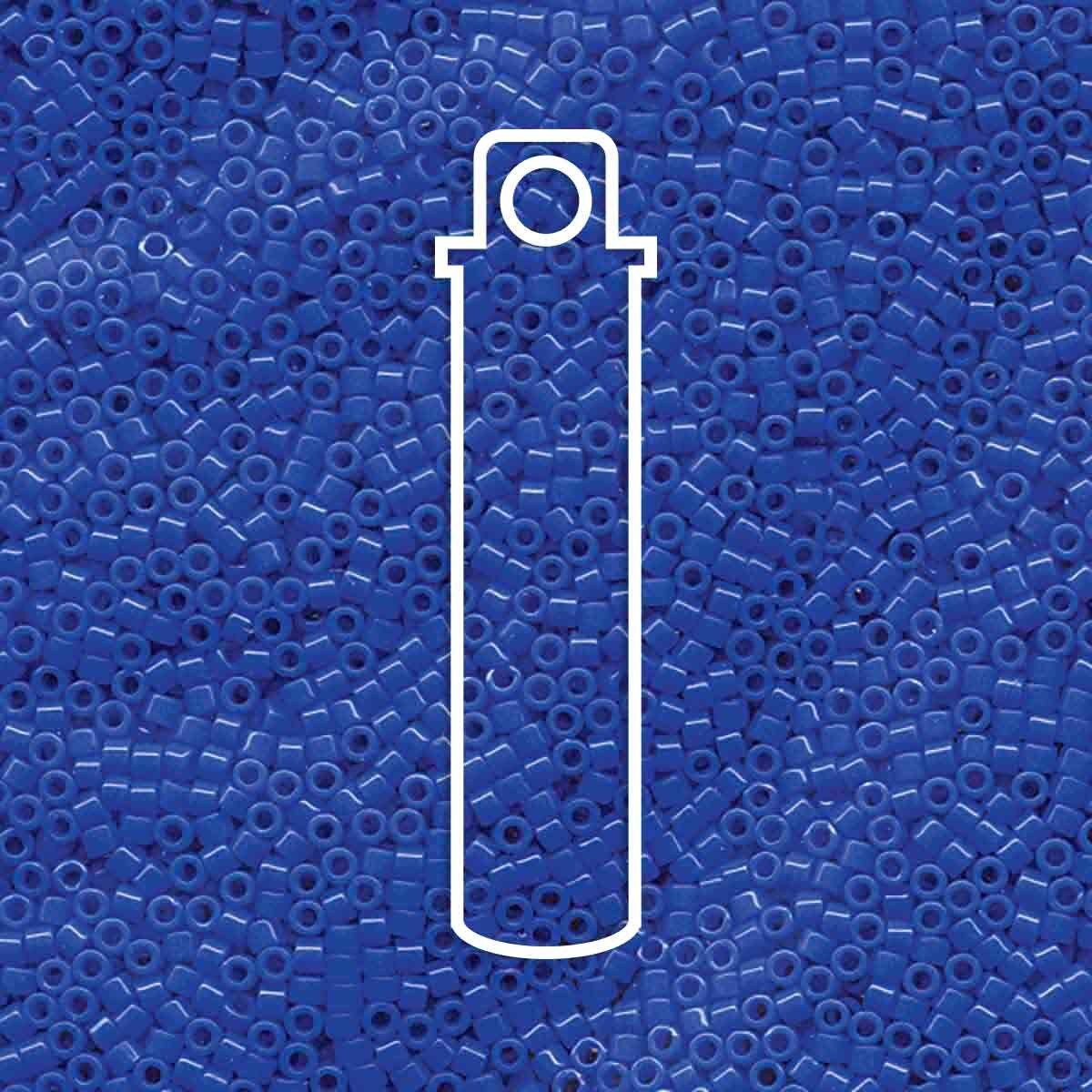 Miyuki Delica DB 11/0 (1.6mm) Seed Beads - Opaque Cyan - approx. 7.2 grams - The Merri Artist - merriartist.com