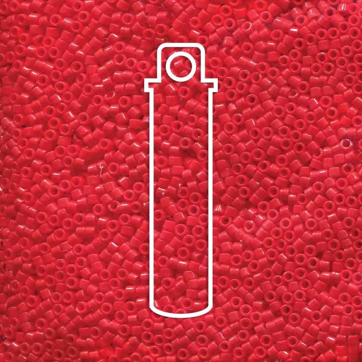 Miyuki Delica DB 11/0 (1.6mm) Seed Beads - Opaque Dark Cranberry - approx. 7.2 grams - The Merri Artist - merriartist.com