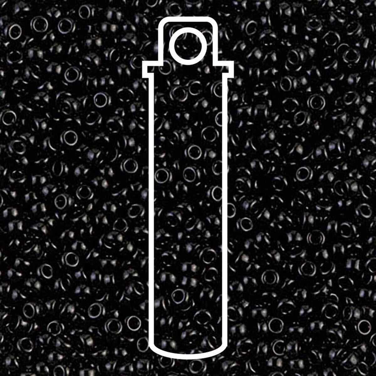 Miyuki Round 11/0 (2mm) Seed Beads - Black - approx. 24 grams - The Merri Artist - merriartist.com