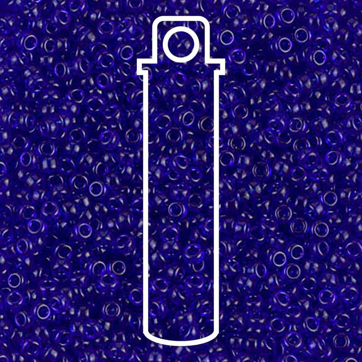 Miyuki Round 11/0 (2mm) Seed Beads - Transp. Cobalt - approx. 8.5 grams - The Merri Artist - merriartist.com