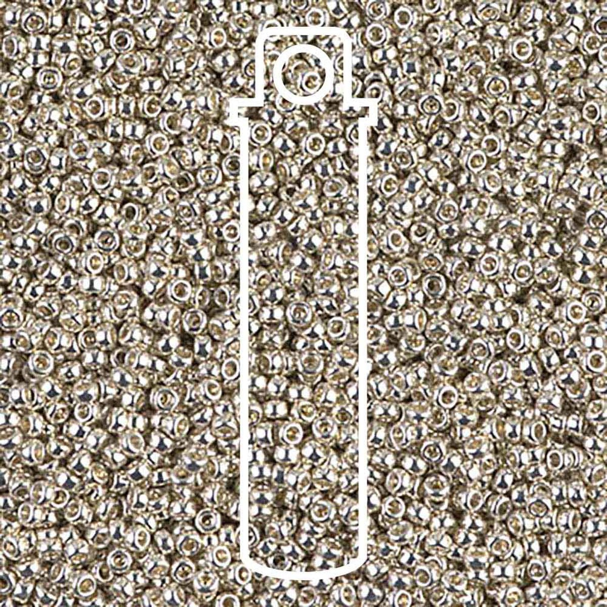 Miyuki Round 15/0 (1.4mm) Seed Beads - Galvanized Silver - approx. 8.2 grams - The Merri Artist - merriartist.com