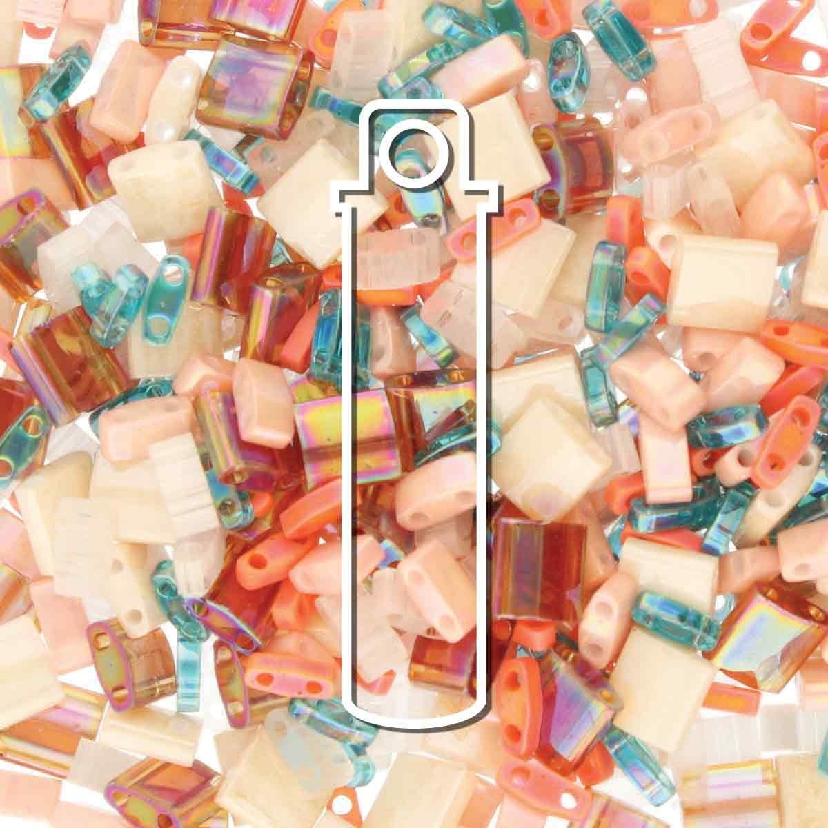 Miyuki Tila Mix - Island Hopper Assorted Sizes - 7.2gm tube - The Merri Artist - merriartist.com