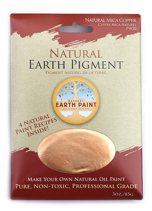 Natural Earth Paint - 3 oz. Earth & Mineral Pigments - Natural Copper Mica - The Merri Artist - merriartist.com