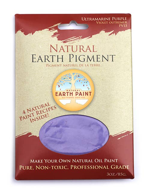 Natural Earth Paint - 3 oz. Earth & Mineral Pigments - Ultramarine Purple - The Merri Artist - merriartist.com
