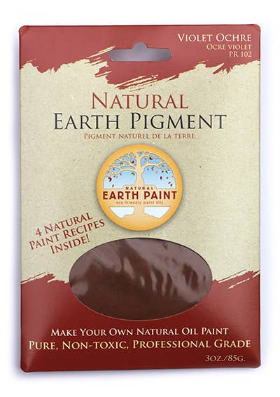 Natural Earth Paint - 3 oz. Earth & Mineral Pigments - Violet Ochre - The Merri Artist - merriartist.com