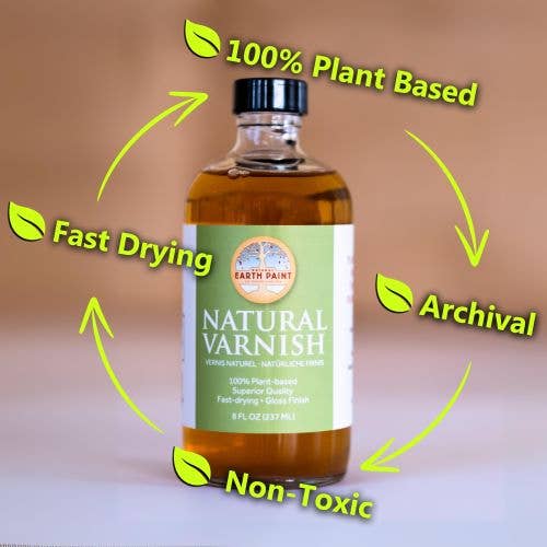 Natural Earth Paint - Natural Varnish - 4 oz - The Merri Artist - merriartist.com